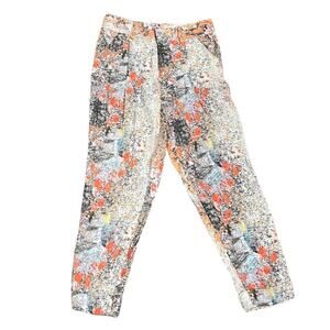 Alice + Olivia Silk Floral Print Pants Size 6/8